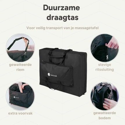 ZenGrowth Inklapbare Massagetafel Athlete Zwart