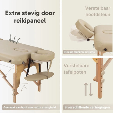 ZenGrowth Inklapbare Massagetafel Gavia Beige