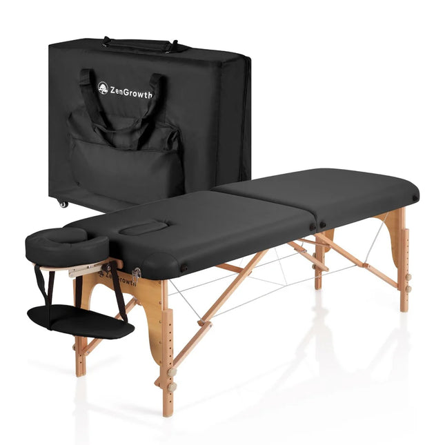 ZenGrowth Inklapbare Massagetafel Gavia Zwart