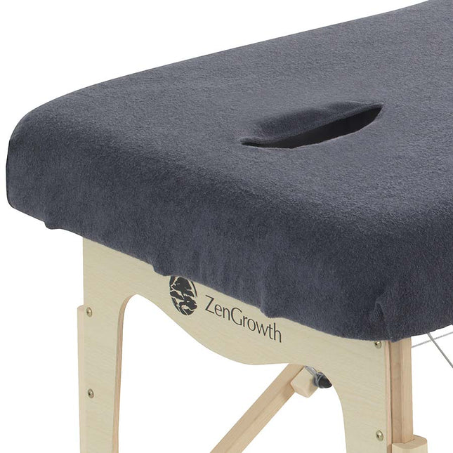 Badstof Hoeslaken Massagetafel met Uitsparing Grijs