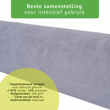 Badstof knierol overtrek - Grijs - 15 x 60 cm