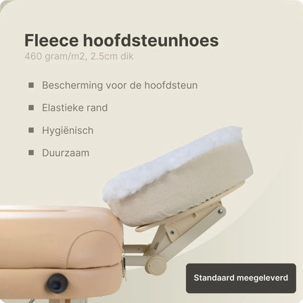 Fluffy Fleece Hoeslaken Wit Met Hoofdsteunhoesje