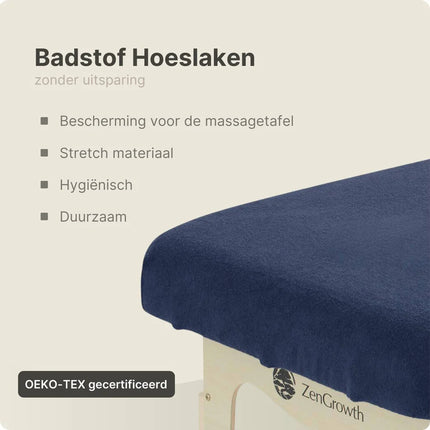 Badstof Hoeslaken Massagetafel Marineblauw