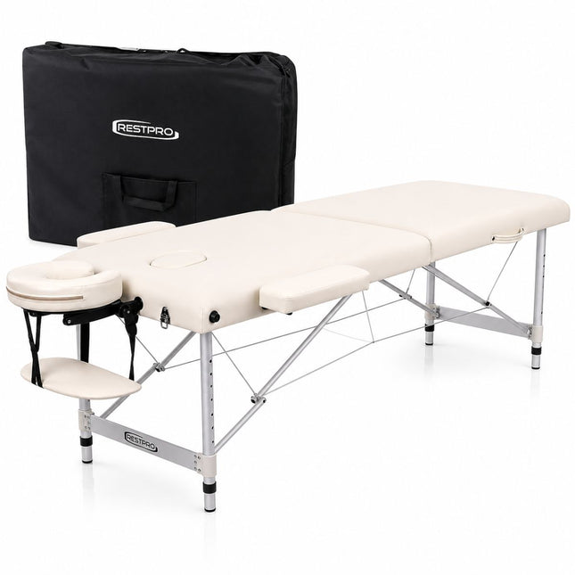 RESTPRO Inklapbare Massagetafel Aluminium 2 Créme