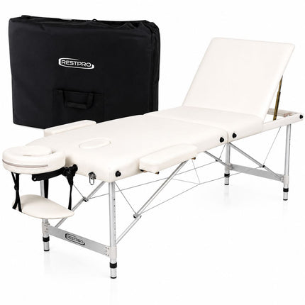 RESTPRO Inklapbare Massagetafel Aluminium 3 Créme