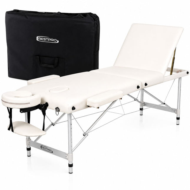 RESTPRO Inklapbare Massagetafel Aluminium 3 Créme