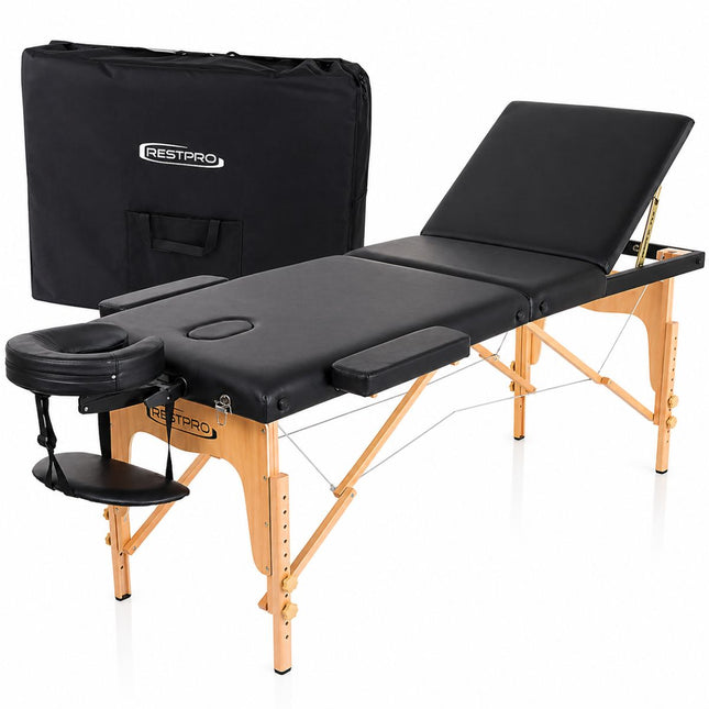 RESTPRO Inklapbare Massagetafel Classic 3 Zwart