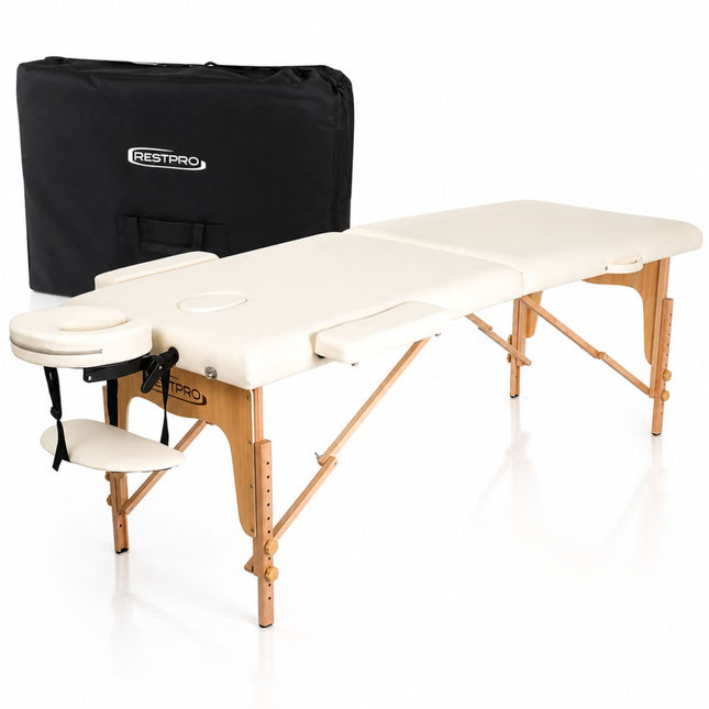 RESTPRO Inklapbare massagetafel Classic Oval 2 Créme