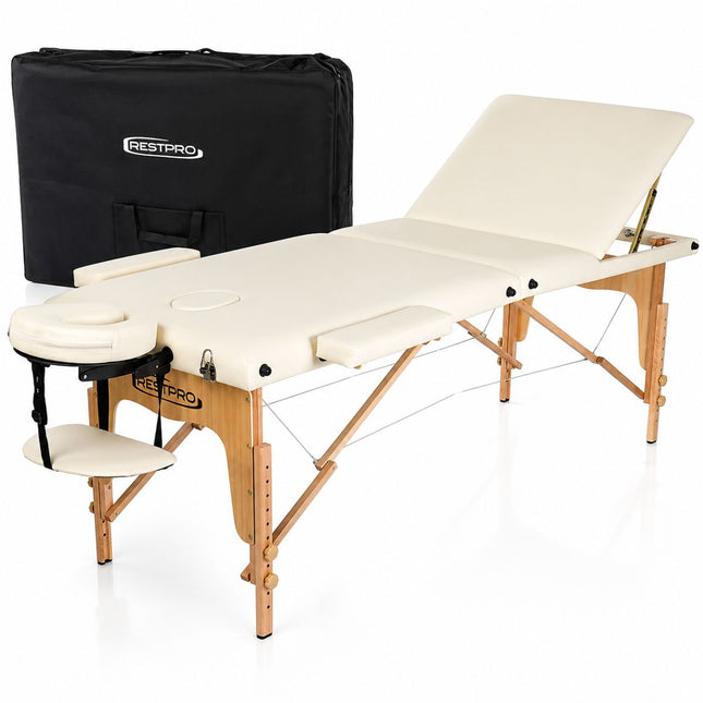 RESTPRO Inklapbare Massagetafel Classic 3 Créme