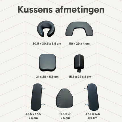 ZenGrowth Inklapbare Massagestoel Legian Zwart