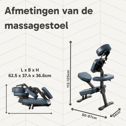 ZenGrowth Inklapbare Massagestoel Legian Blauw