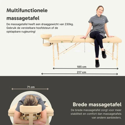 ZenGrowth Inklapbare Massagetafel Nimman Mocca