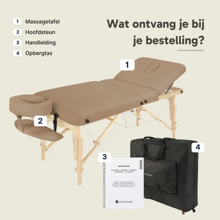 ZenGrowth Inklapbare Massagetafel Nimman Mocca
