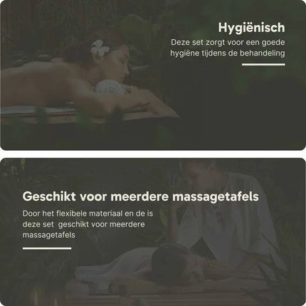 ZenGrowth Microvezel Hoeslakenset Massagetafel Olijfgroen donker