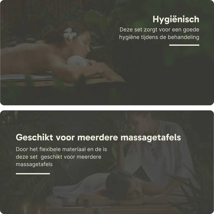 ZenGrowth Microvezel Hoeslakenset Massagetafel Grijs