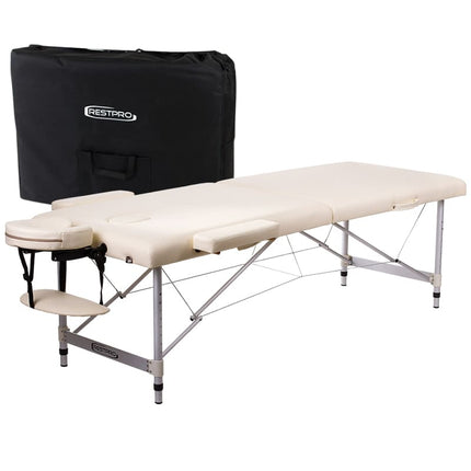 RESTPRO Inklapbare Massagetafel Aluminium 2 Créme