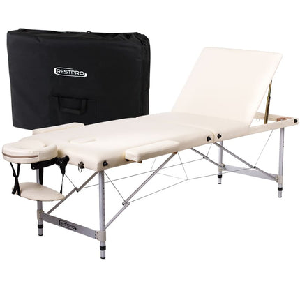 RESTPRO Inklapbare Massagetafel Aluminium 3 Créme