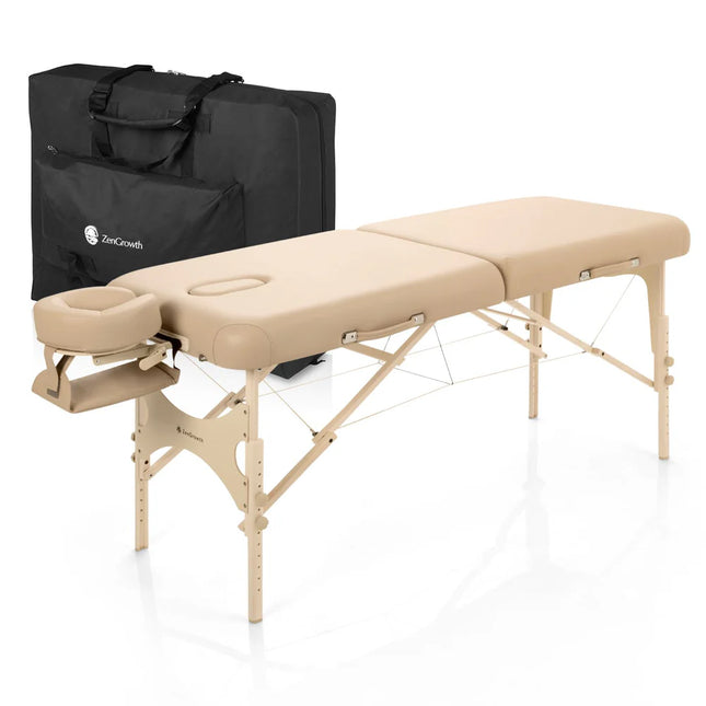 ZenGrowth Inklapbare Massagetafel Belverde Beige 76 cm