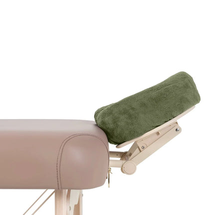 Microvezel hoofdsteunhoes voor massagetafel - Olijfgroen donker (2 stuks)