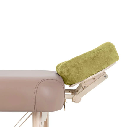 Microvezel hoofdsteunhoes voor massagetafel - Olijfgroen licht (2 stuks)