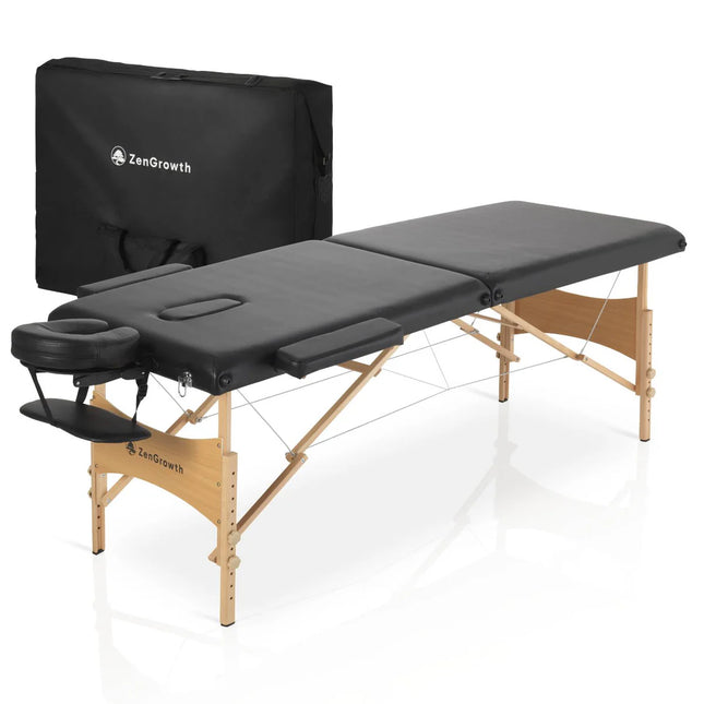 ZenGrowth Inklapbare Massagetafel Economy Flat Zwart