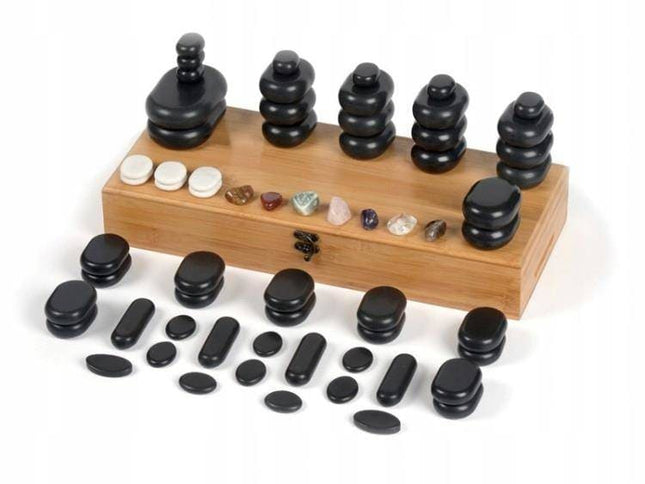 HABYS Hotstone Massage Stenen Set - 64 stuks - demassageshop.nl