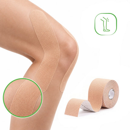 Kinesiotape 5 cm x 5 m – Sterke Kleefkracht – Beige