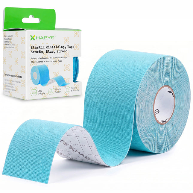 Kinesiotape 5 cm x 5 m – Sterke Kleefkracht – Blauw