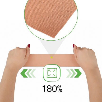Kinesiotape 5 cm x 5 m – Standaard Kleefkracht – Beige
