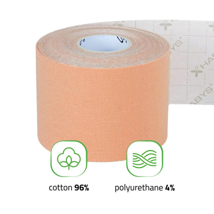 Kinesiotape 5 cm x 5 m – Standaard Kleefkracht – Beige