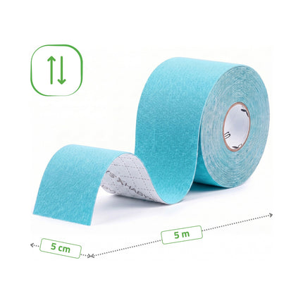 Kinesiotape 5 cm x 5 m – Sterke Kleefkracht – Blauw