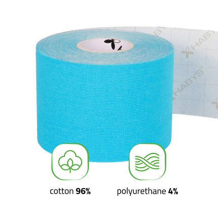 Kinesiotape 5 cm x 5 m – Standaard Kleefkracht – Blauw