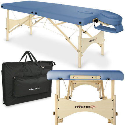 AVENO LIFE Inklapbare Massagetafel eSpirit Sea Mist - demassageshop.nl