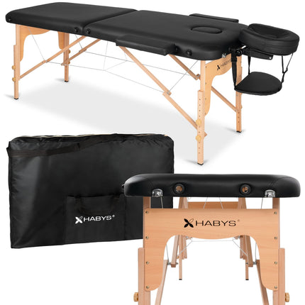 HABYS Inklapbare Massagetafel Lira Zwart