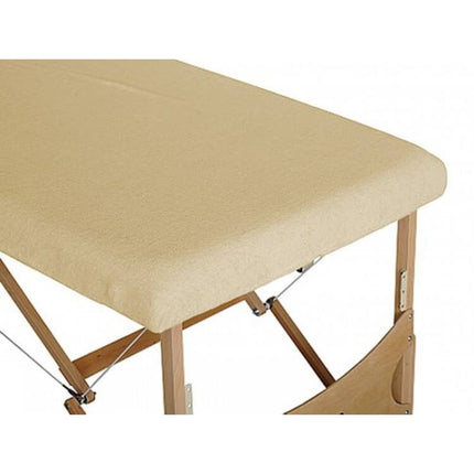 Badstof hoeslaken voor massagetafel  - Beige - demassageshop.nl