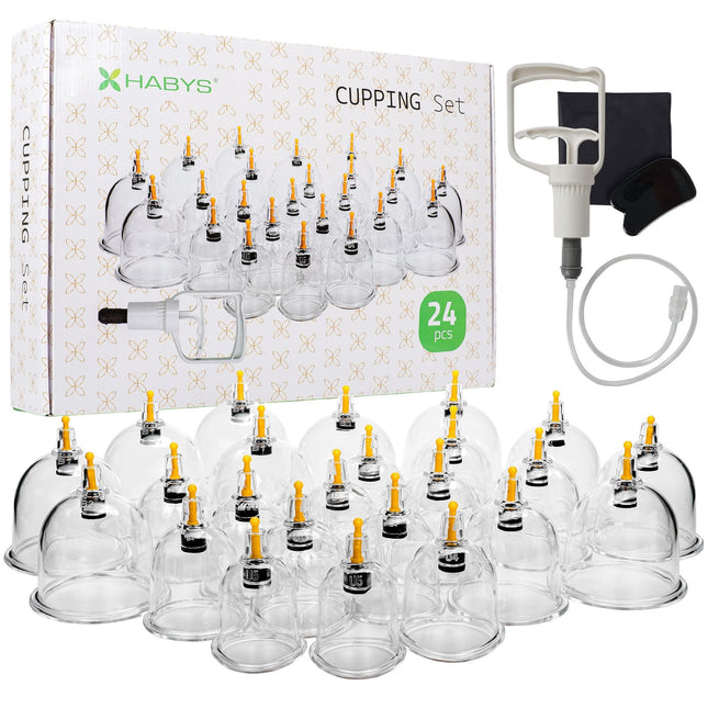 HABYS Cuppingset - 24 delig - met cuppingbekers - inclusief pomp