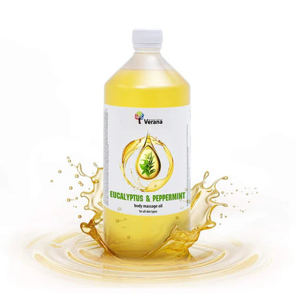 Verana Massageolie Eucalyptus en Pepermunt - 100% Natuurlijk - 1L