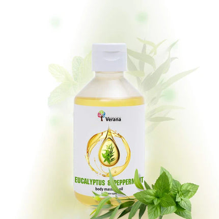Verana Massageolie Eucalyptus en Pepermunt - 100% Natuurlijk - 250ml