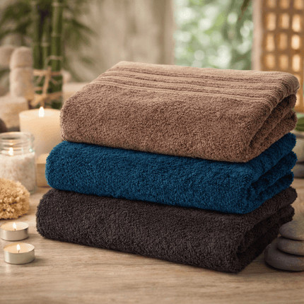 Badstof massage handdoek - 70x140cm - Antraciet
