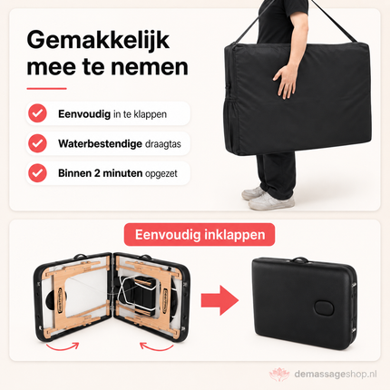 RESTPRO Inklapbare Massagetafel VIP 3 Zwart