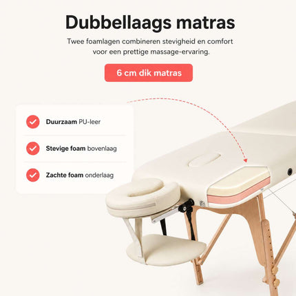 RESTPRO Inklapbare Massagetafel VIP 4 Créme