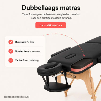 RESTPRO Inklapbare Massagetafel VIP 2 Zwart