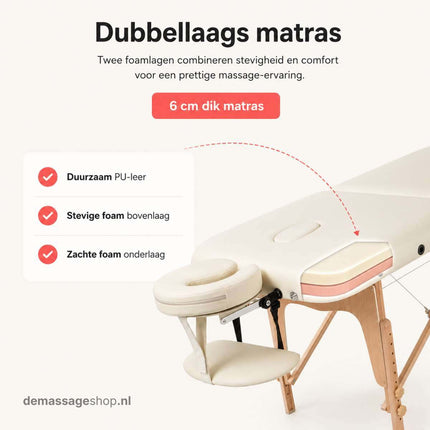 RESTPRO Inklapbare Massagetafel VIP 3 Créme