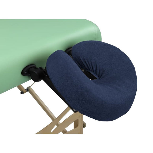 Badstof hoofdsteunhoes voor massagetafel - Navy Blauw - demassageshop.nl