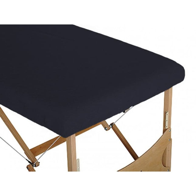 Badstof hoeslaken voor massagetafel  - Navy Blauw - demassageshop.nl