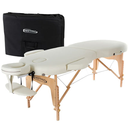 RESTPRO Inklapbare Massagetafel VIP Oval 2 Créme