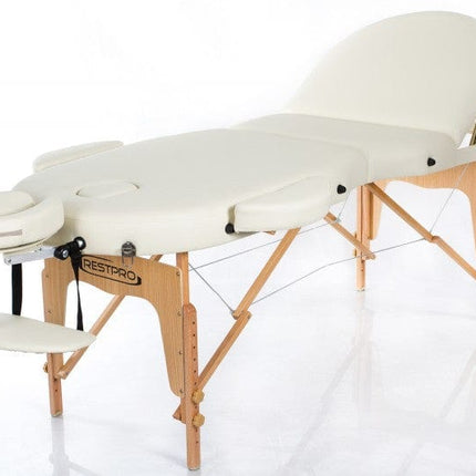 RESTPRO Inklapbare Massagetafel VIP Oval 3 Créme - demassageshop.nl