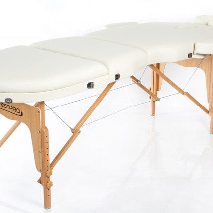 RESTPRO Inklapbare Massagetafel VIP Oval 3 Créme - demassageshop.nl