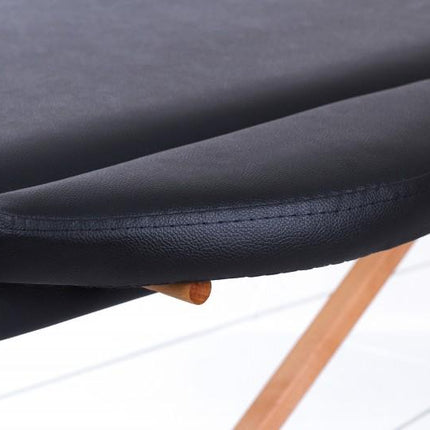 RESTPRO Inklap massagetafel Classic Oval 3 Zwart - demassageshop.nl
