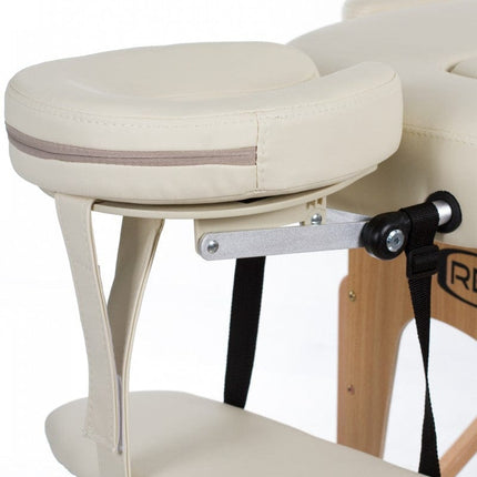 RESTPRO Inklapbare Massagetafel VIP Oval 3 Créme - demassageshop.nl